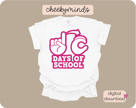 ASL 100 Days of School SVG PNG