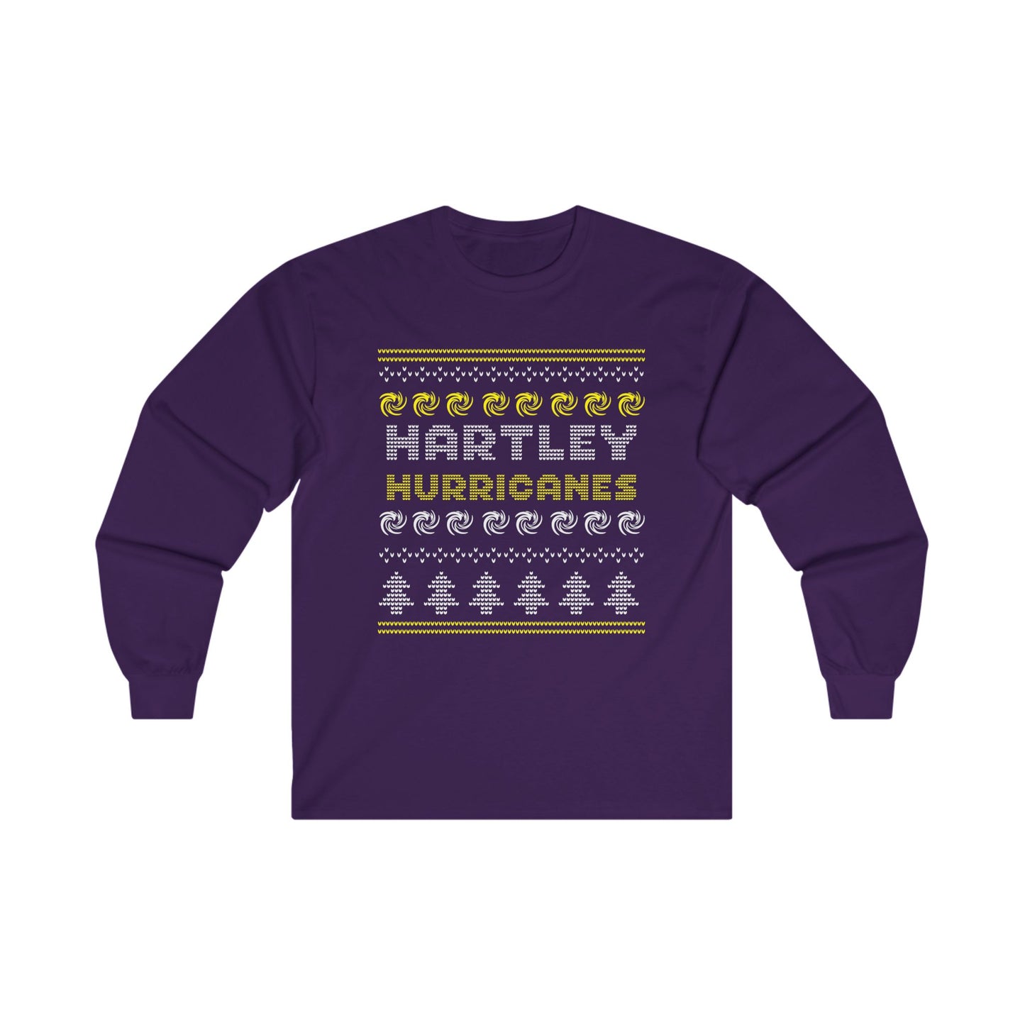 Hartley Hurricanes Unisex Long Sleeve Tee - Perfect for Game Days & Coastal Vibes - 2XL, Purple image