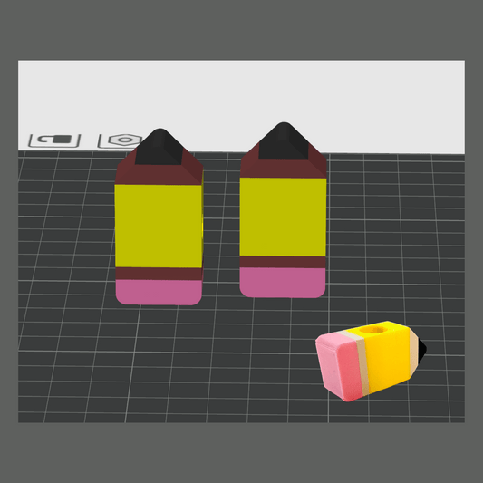 Pencil Topper STL and 3mf File for Regular and Large Straws