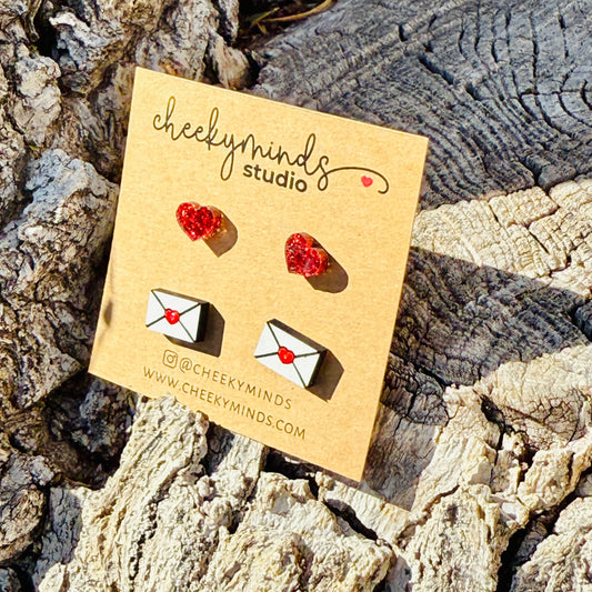 Valentine Love Letters Stud Earrings image 1