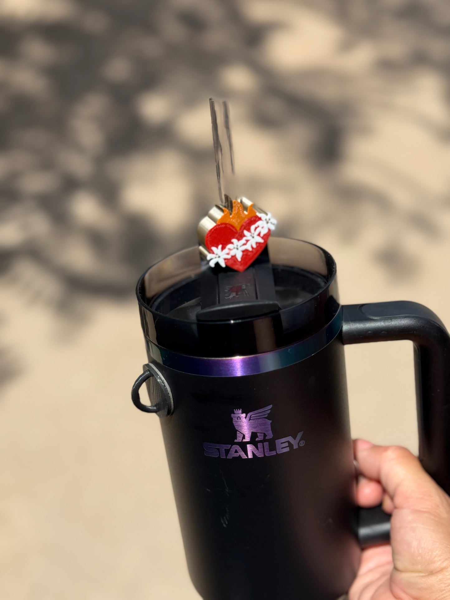 Sacred Heart Straw Topper – Fits Standard Straws and Stanley Straws