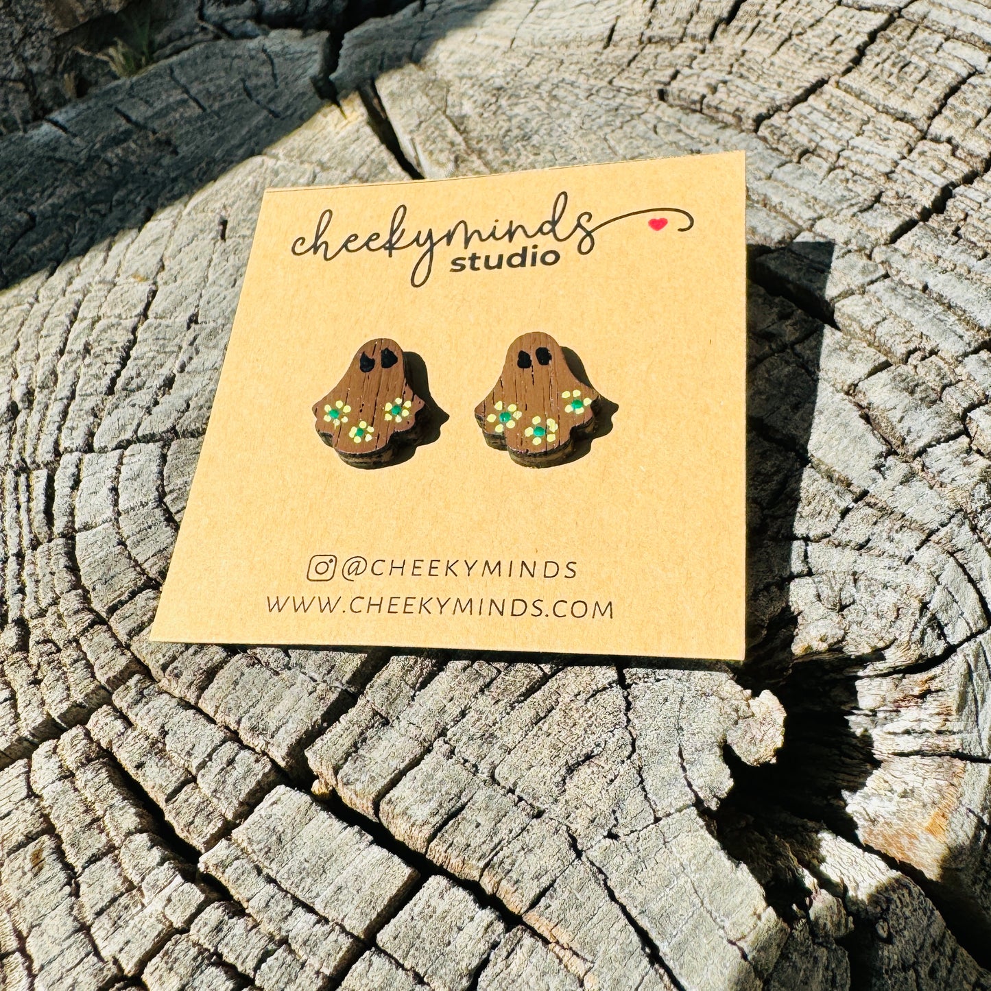 Cantarito Ghost Stud Earrings image 1