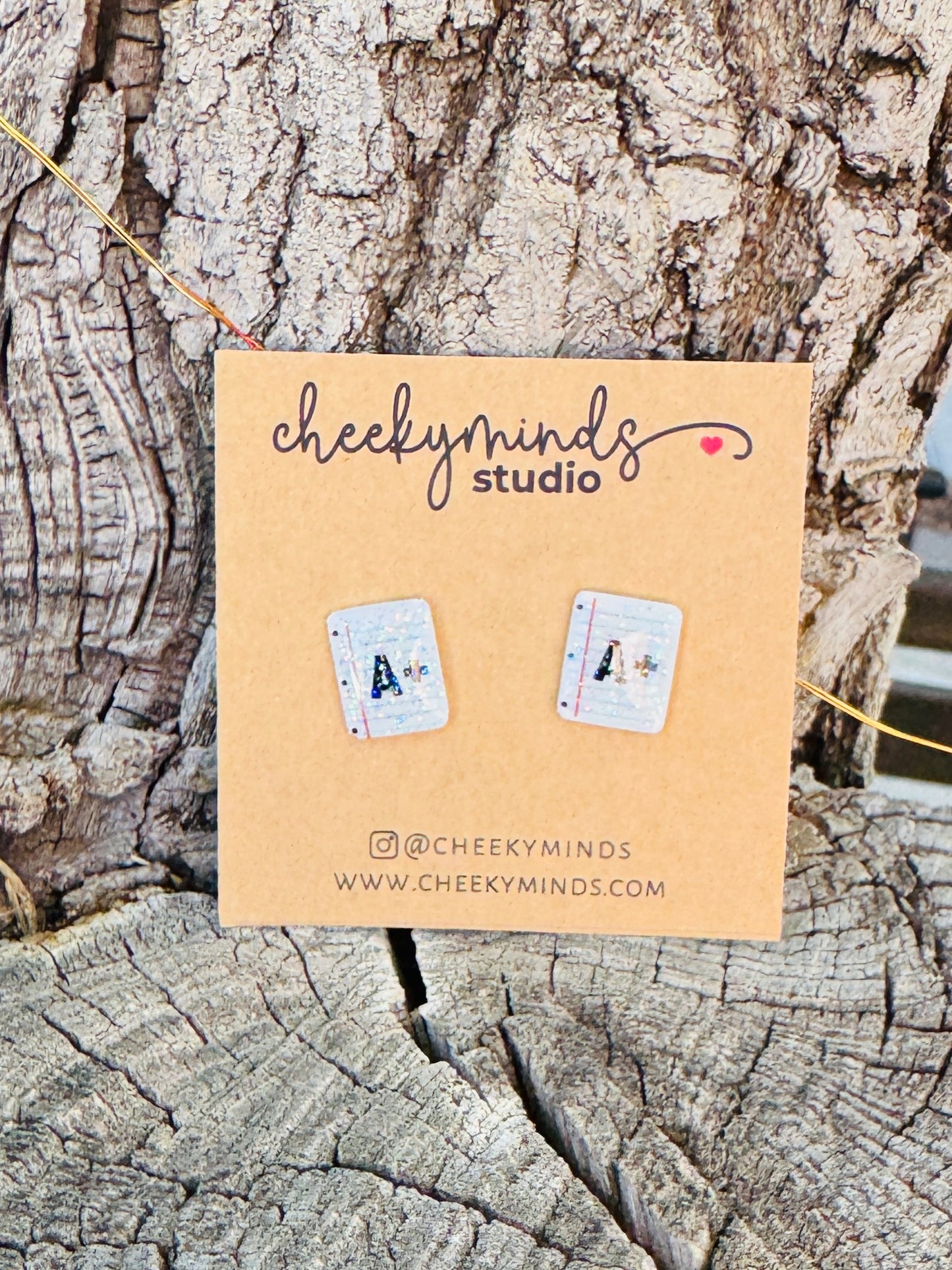 Lined Paper Teacher Earrings image 2