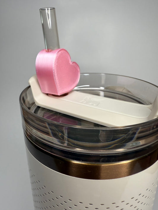 Heart Shaped Straw Charm in Red, Pink or White image 2