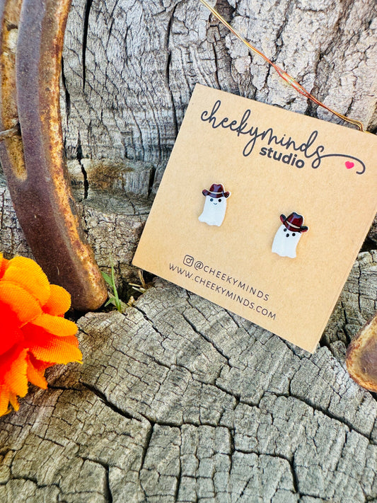 Cowboy Ghosts Stud Earrings image 1