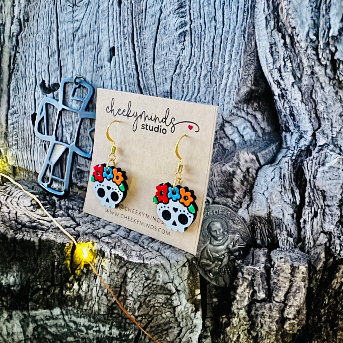 Dia de Los Muertos Hanging Earrings image 2