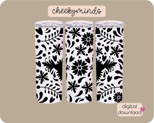 Otomi Black 20oz Skinny Straight Tumbler Wrap