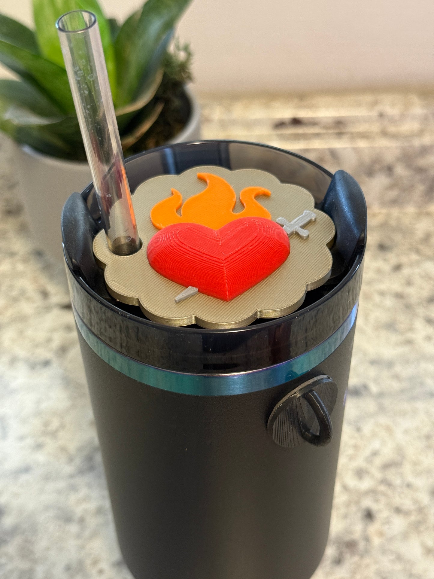 Sacred Heart Topper – Cultura Tumbler Accessory (Fits 20oz, 30oz, 40oz Cups)