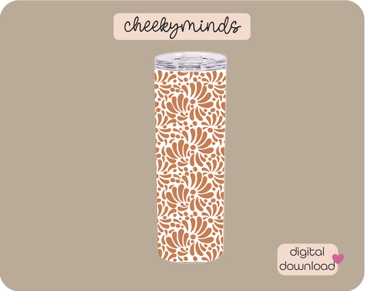 Talavera Clay 20oz Skinny Straight Tumbler Wrap