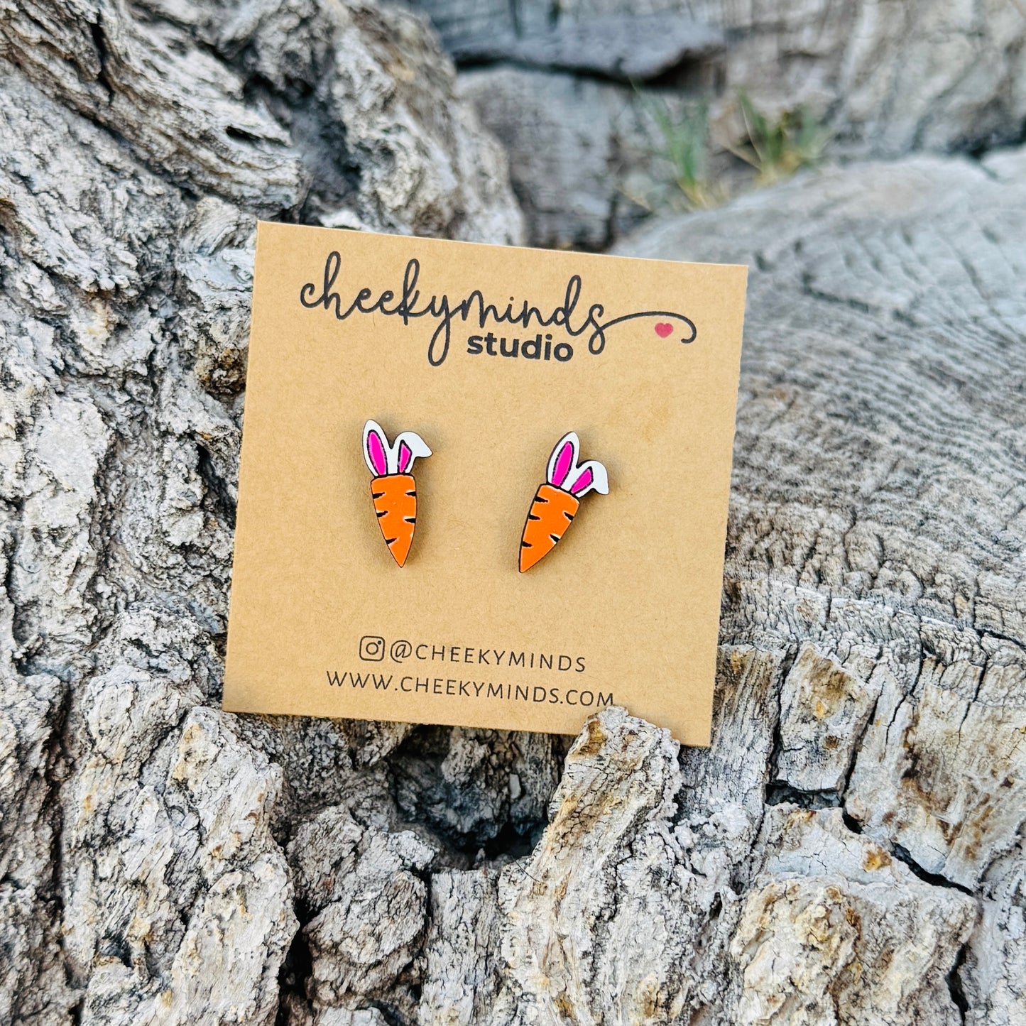 Cute Bunny Carrot Easter Earrings