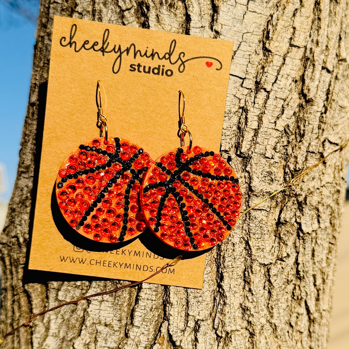 BasketBall Blinged Earrings