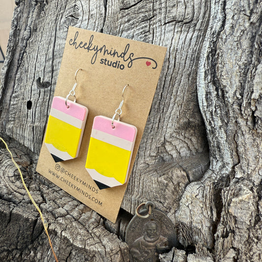 Teacher Pencil Minimalist Earrings
