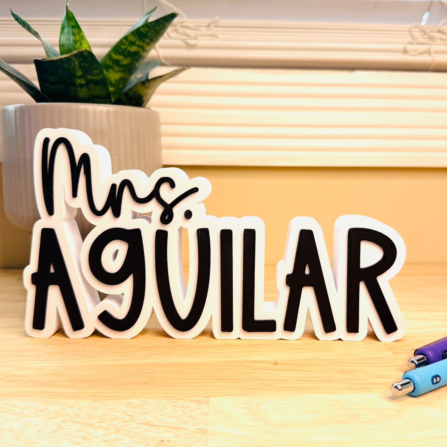 Custom Teacher Name Plate