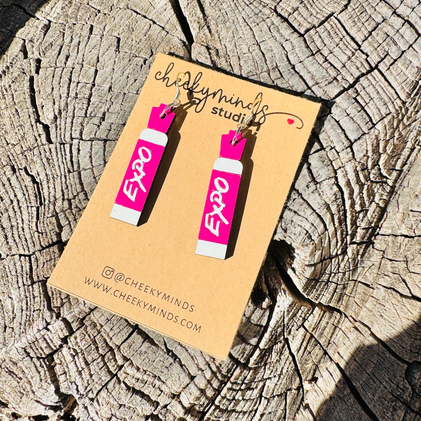 Expo Marker Teacher Earrings - Hand Painted