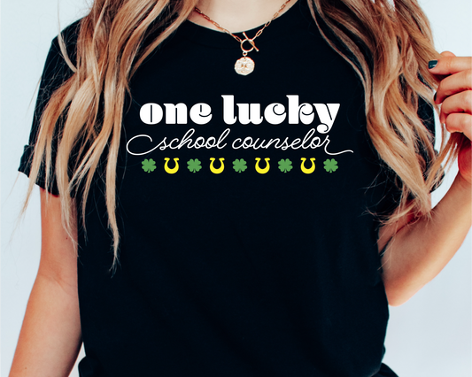 One Lucky School Counselor SVG PNG