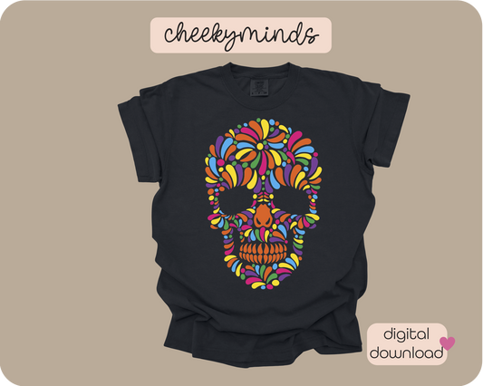 Talavera Skull Multicolor SVG PNG