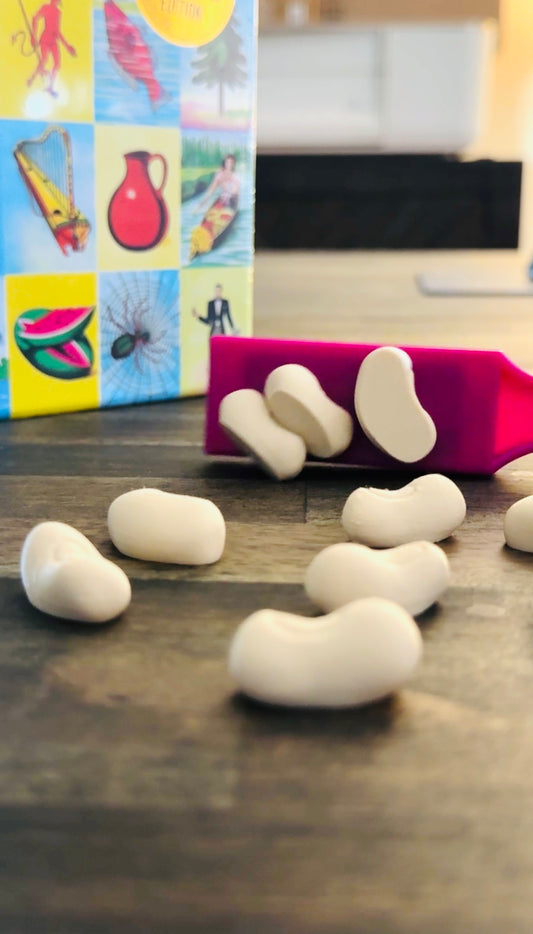 Frijoles Fichas 3D Print File Regular and Magnetic