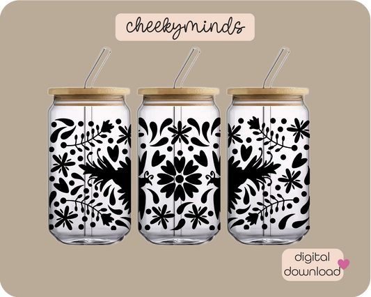 Otomi 16oz Libbey Glass Can Wrap