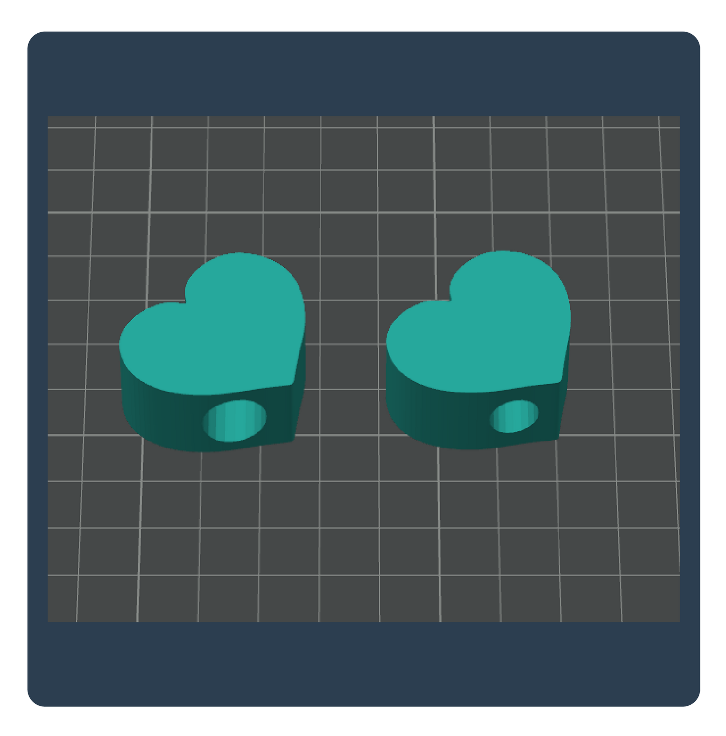 Heart Straw Topper STL File for Regular and Large Straws