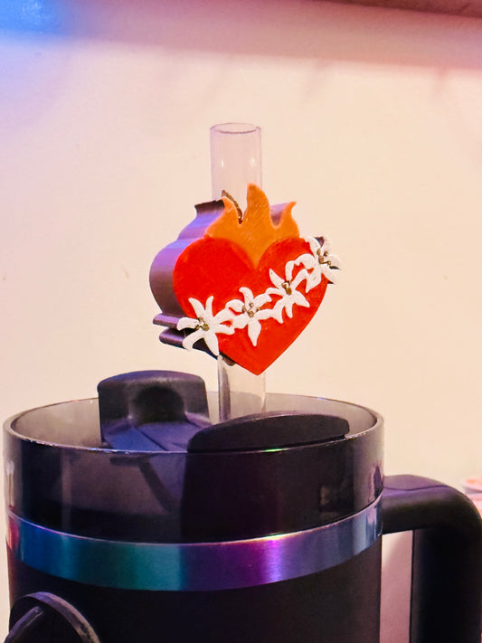 Sacred Heart Straw topper 3MF STL File