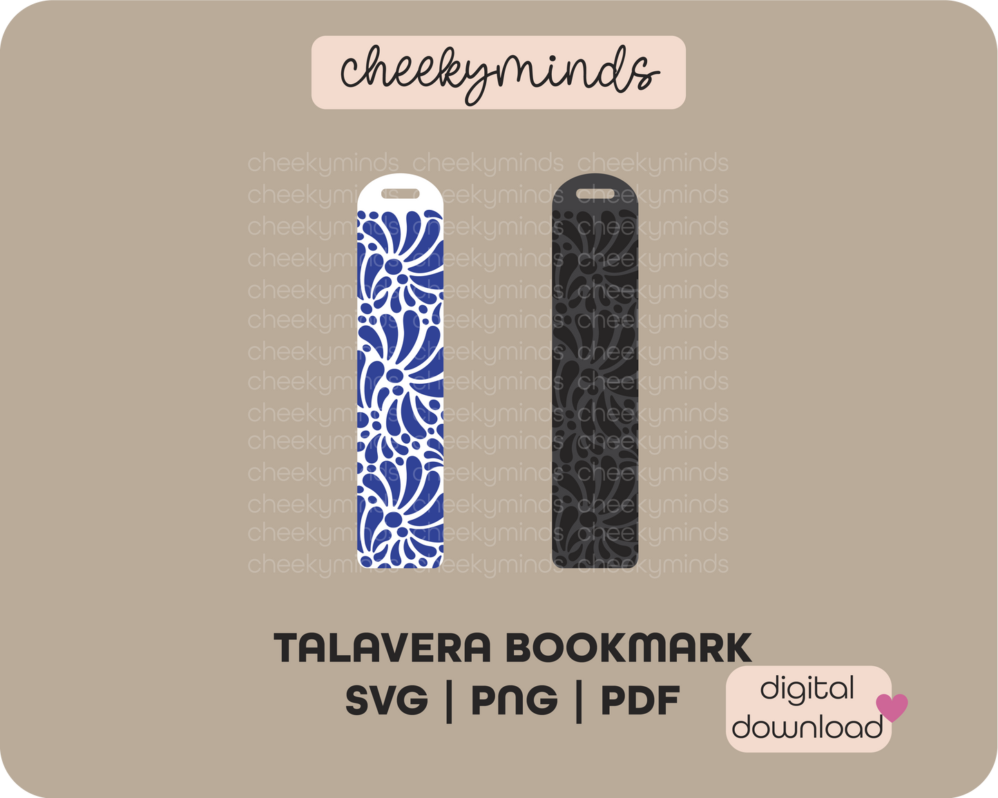 Talavera Book Mark Pattern SVG PNG