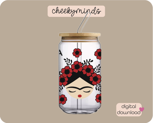 Viva La Vida 16oz Libbey Glass Can Wrap