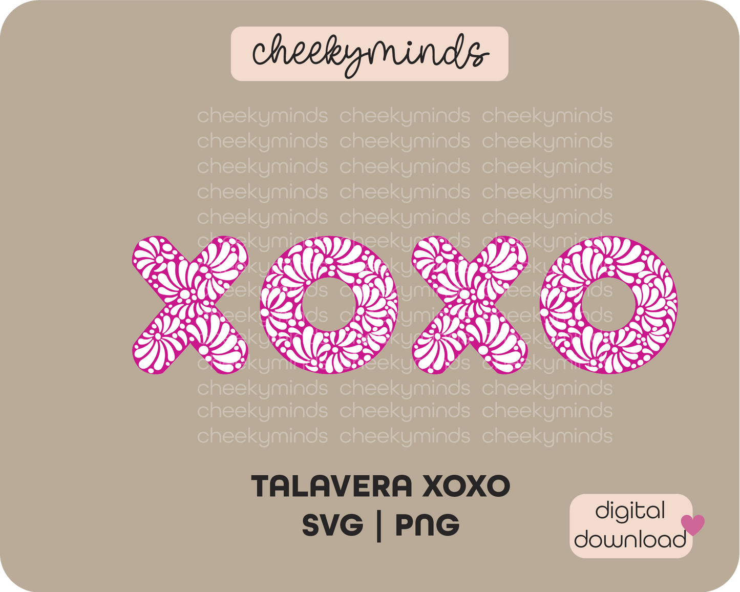 Talavera XOXO SVG PNG