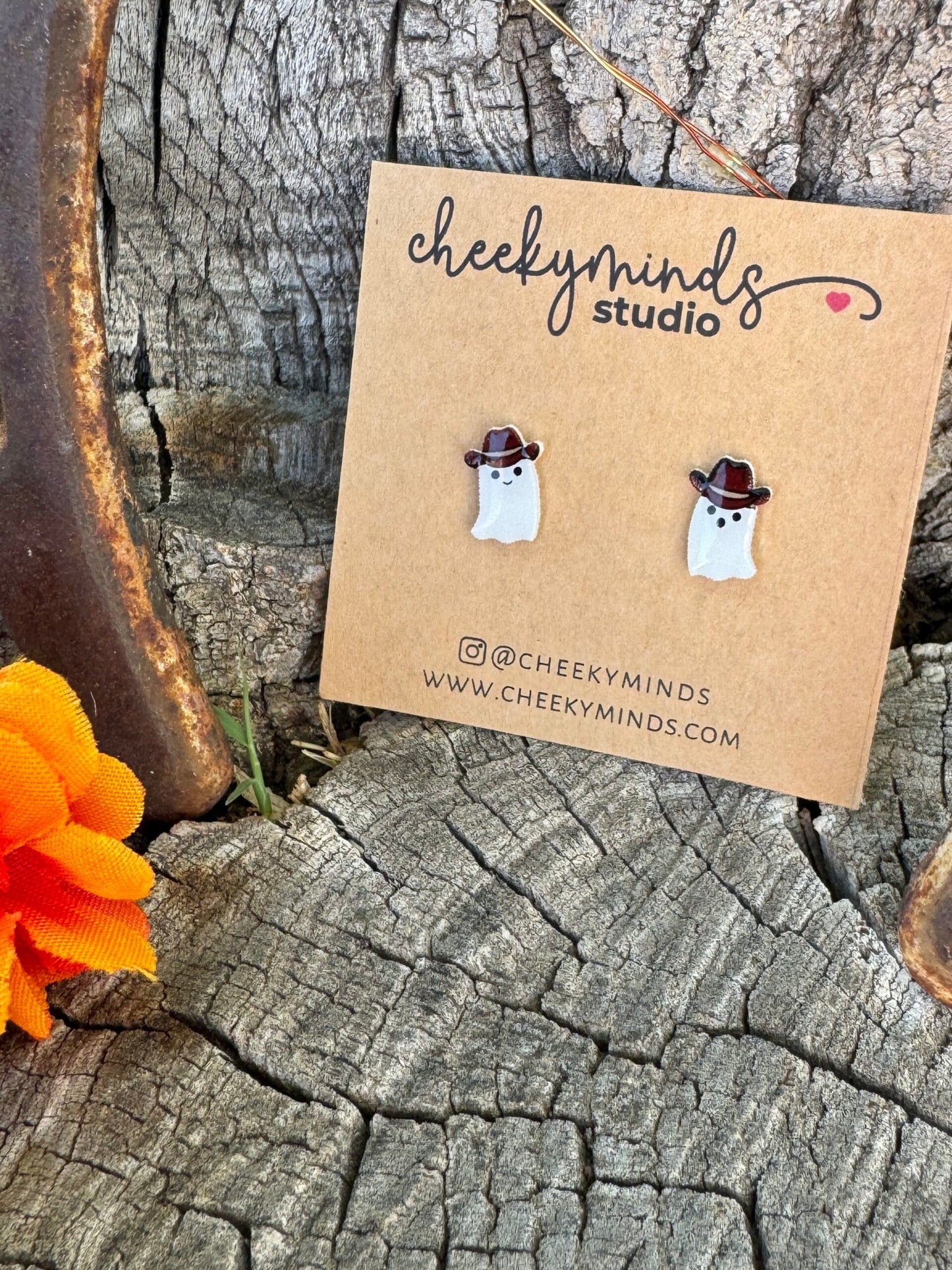 Cowboy Ghosts Stud Earrings image 2