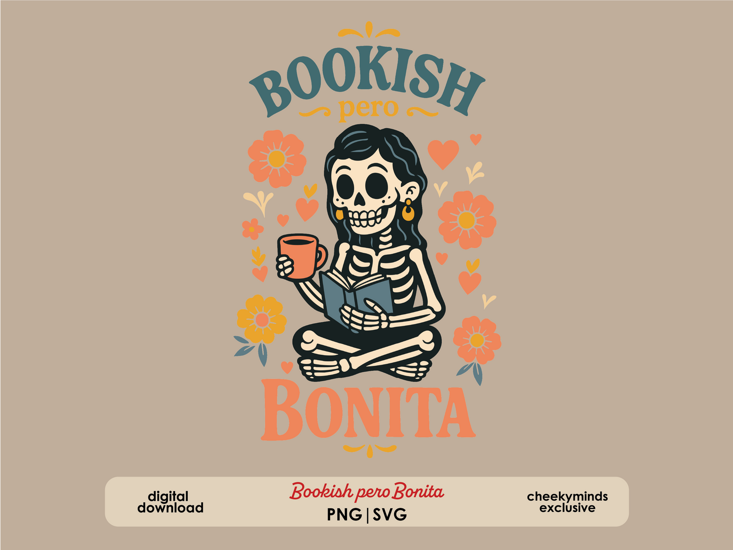 Bookish Pero Bonita SVG PNG