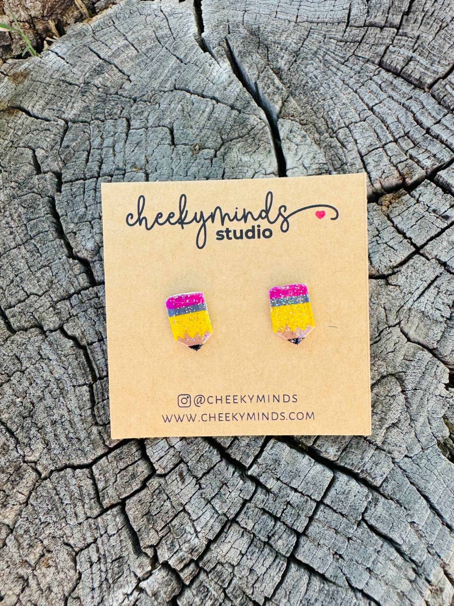 Teacher Pencil Stud Earrings image 0