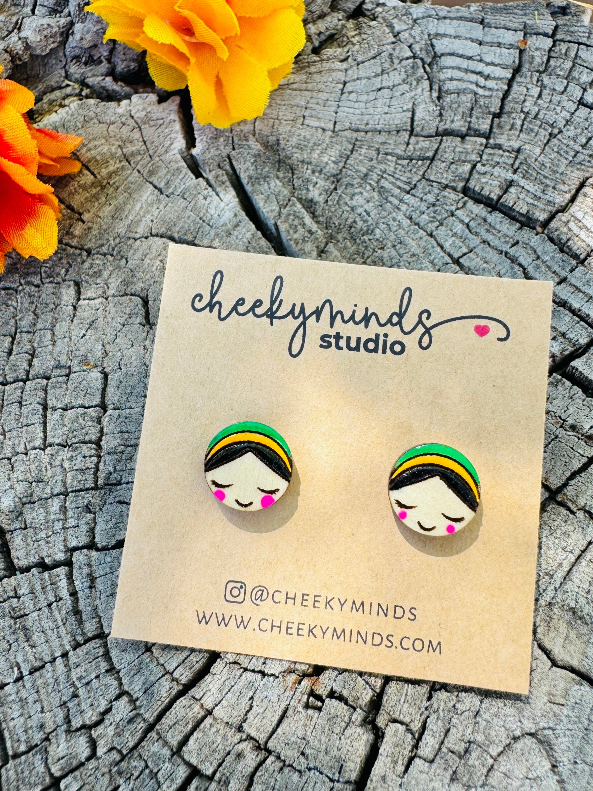 Virgen de Guadalupe Stud Earrings image 1