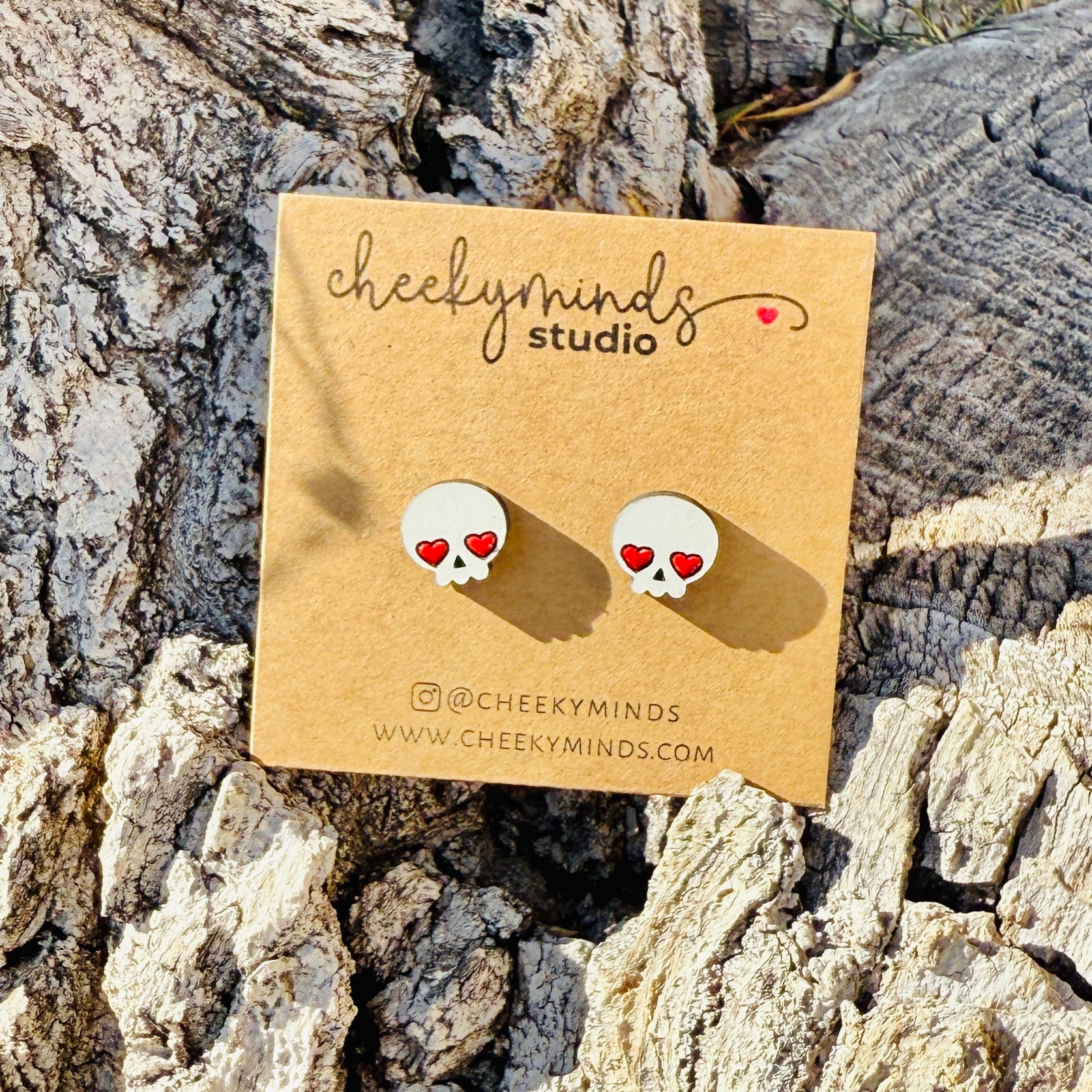 Valentine Skull Stud Earrings image 0