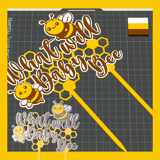 What Will Baby Bee Cake Topper STL File