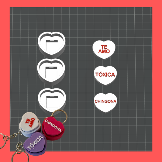 Latina Conversation Hearts Clicker 3MF STL File