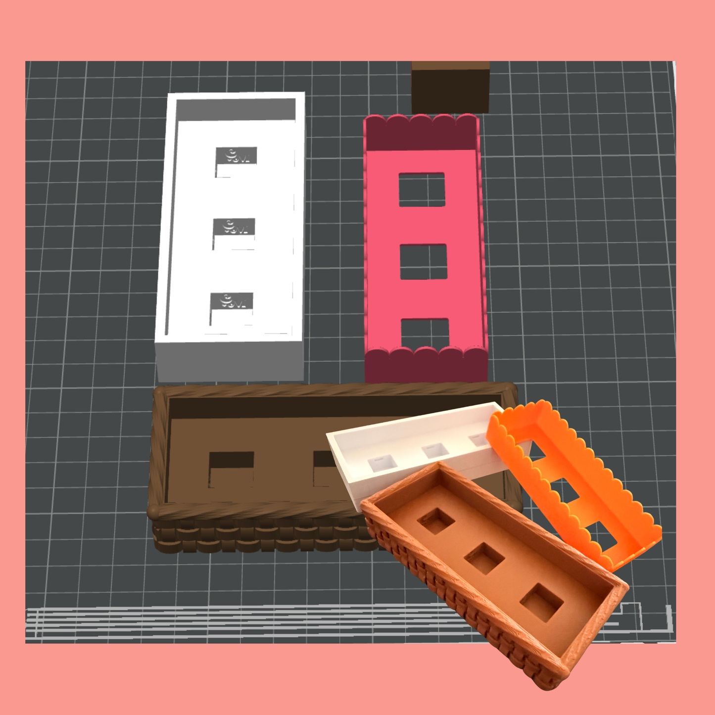 Pan Dulce Trio Box Expansion | Box & Trays Only | 3D Print File
