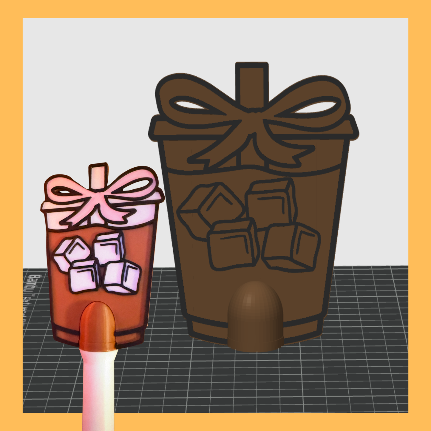 Iced Cafecito Payment Wand Fidget STL File