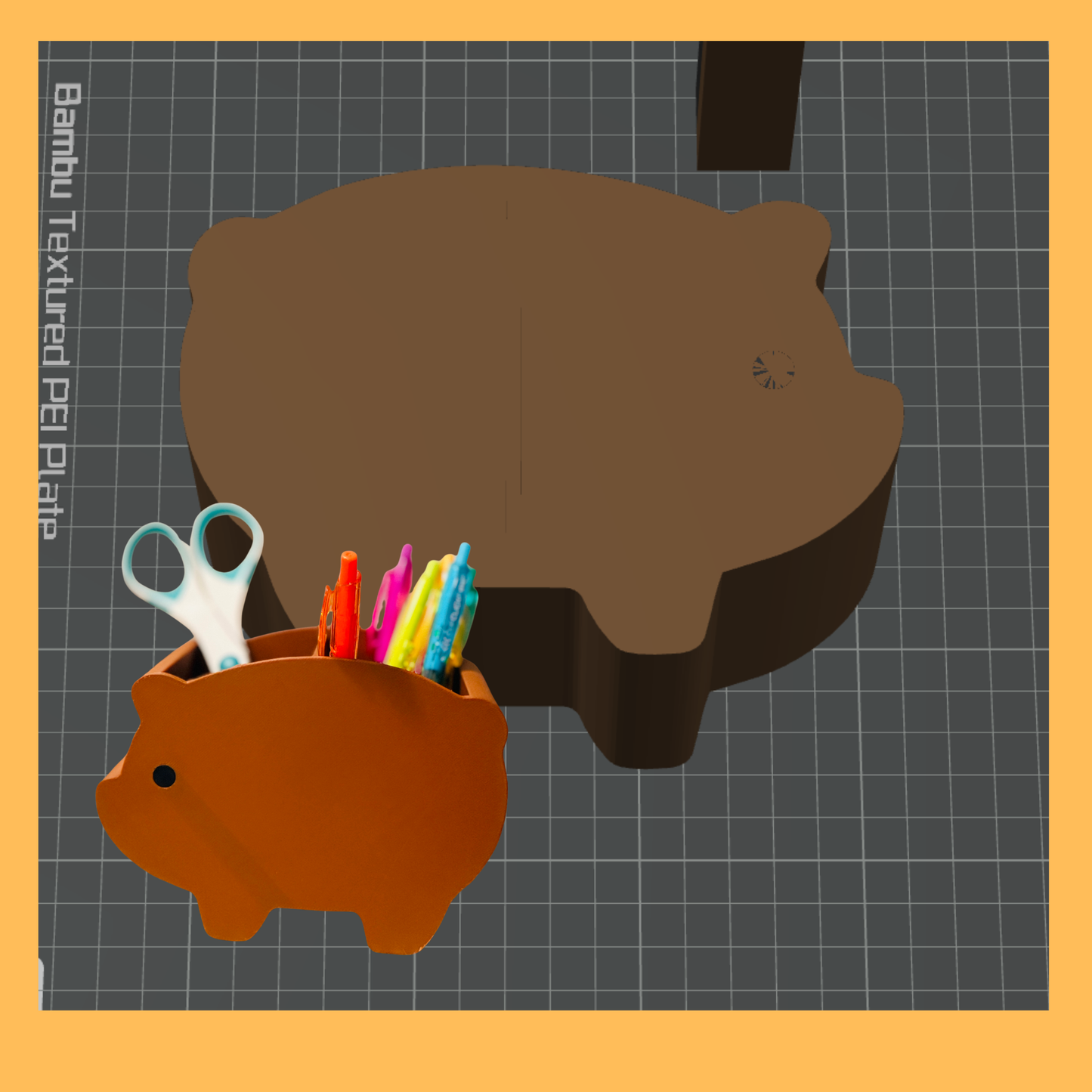 Marranito Pencil Holder STL File