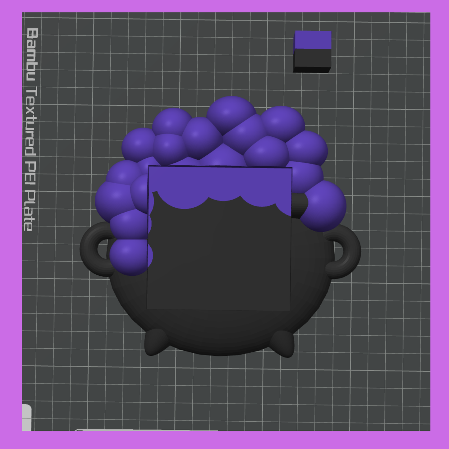 Cauldron Post It Holder STL 3mf File