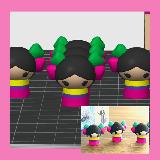 Muneca Lele 3D Print File Regular and Magnetic