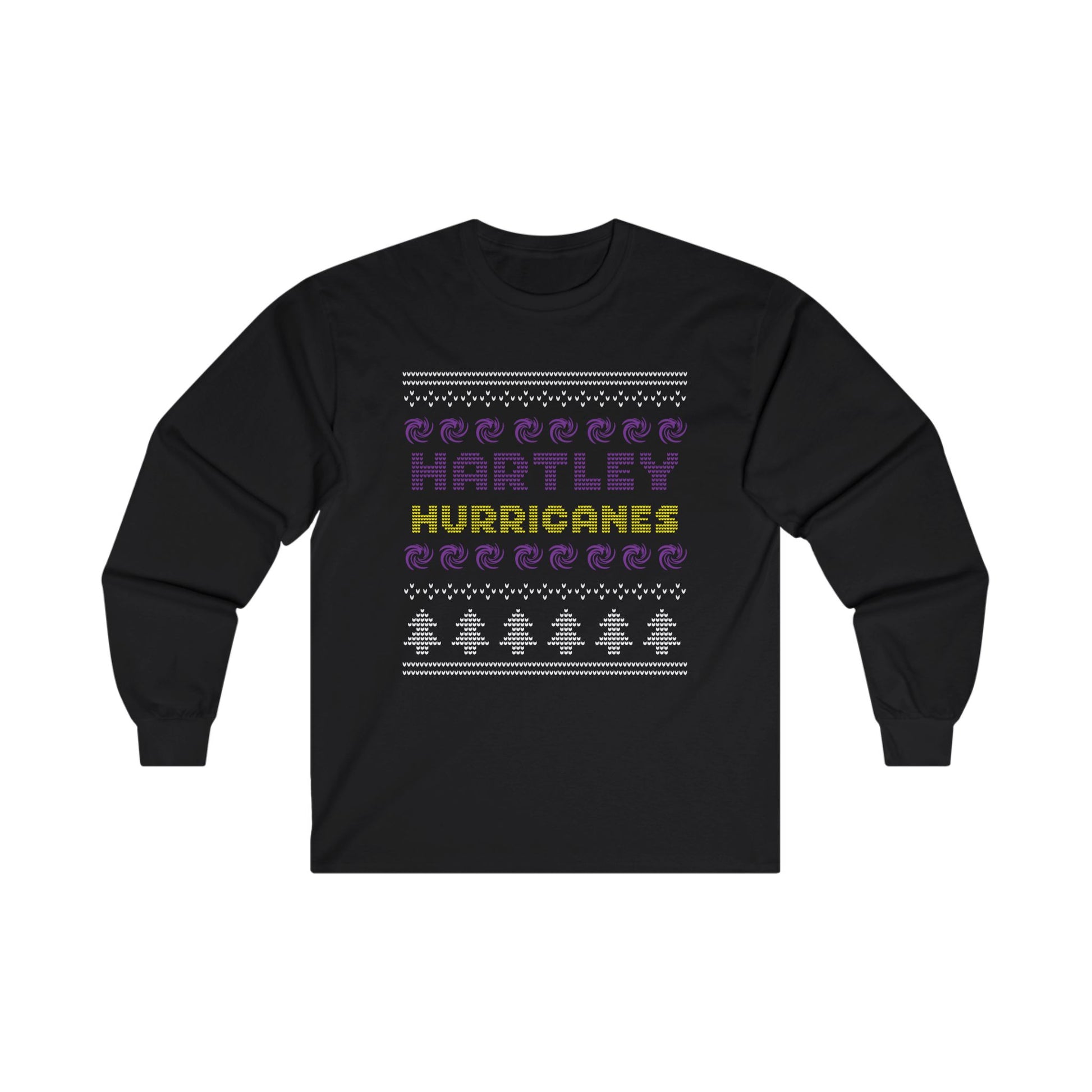 Hartley Hurricanes Unisex Long Sleeve Tee - Perfect for Game Days &amp; Coastal Vibes - 2XL, Black image