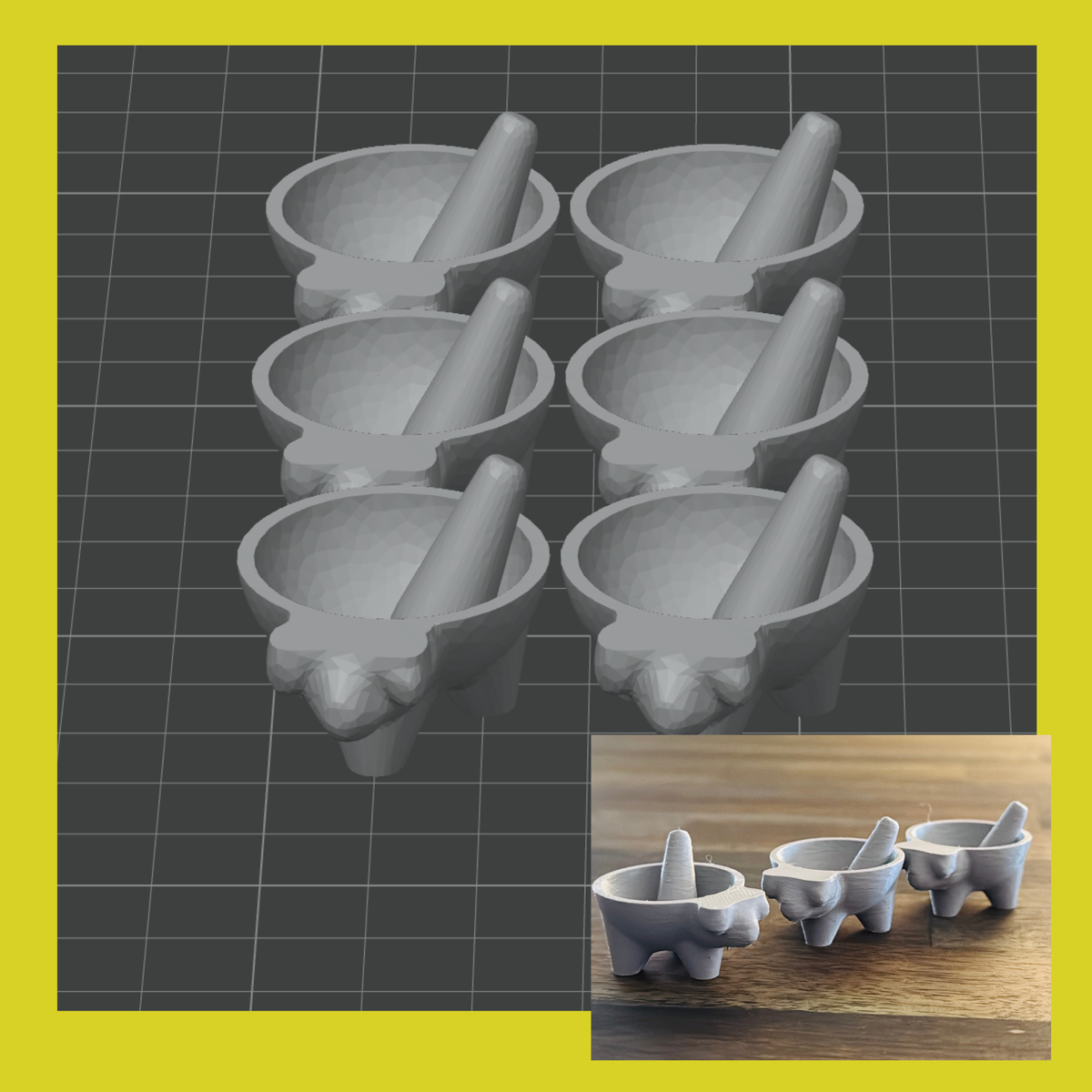 Molcajete 3D Print File Regular Style