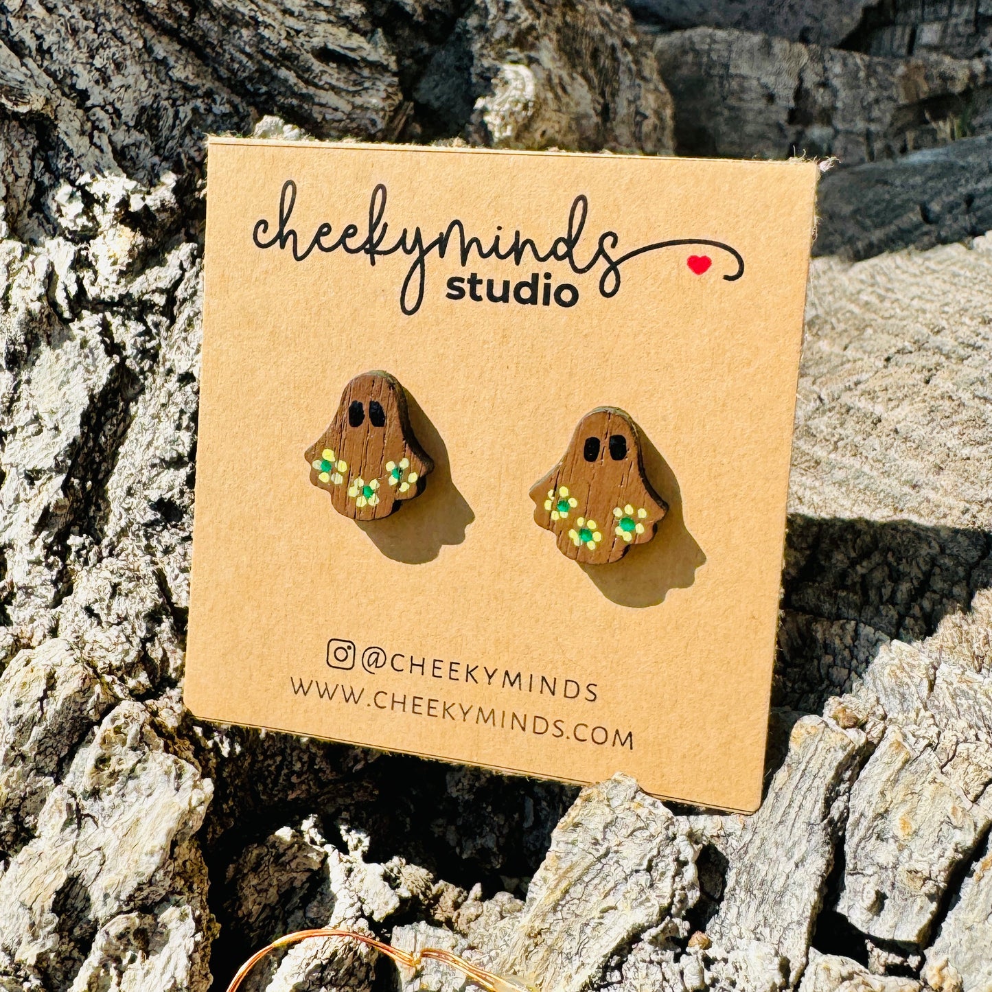 Cantarito Ghost Stud Earrings image 0