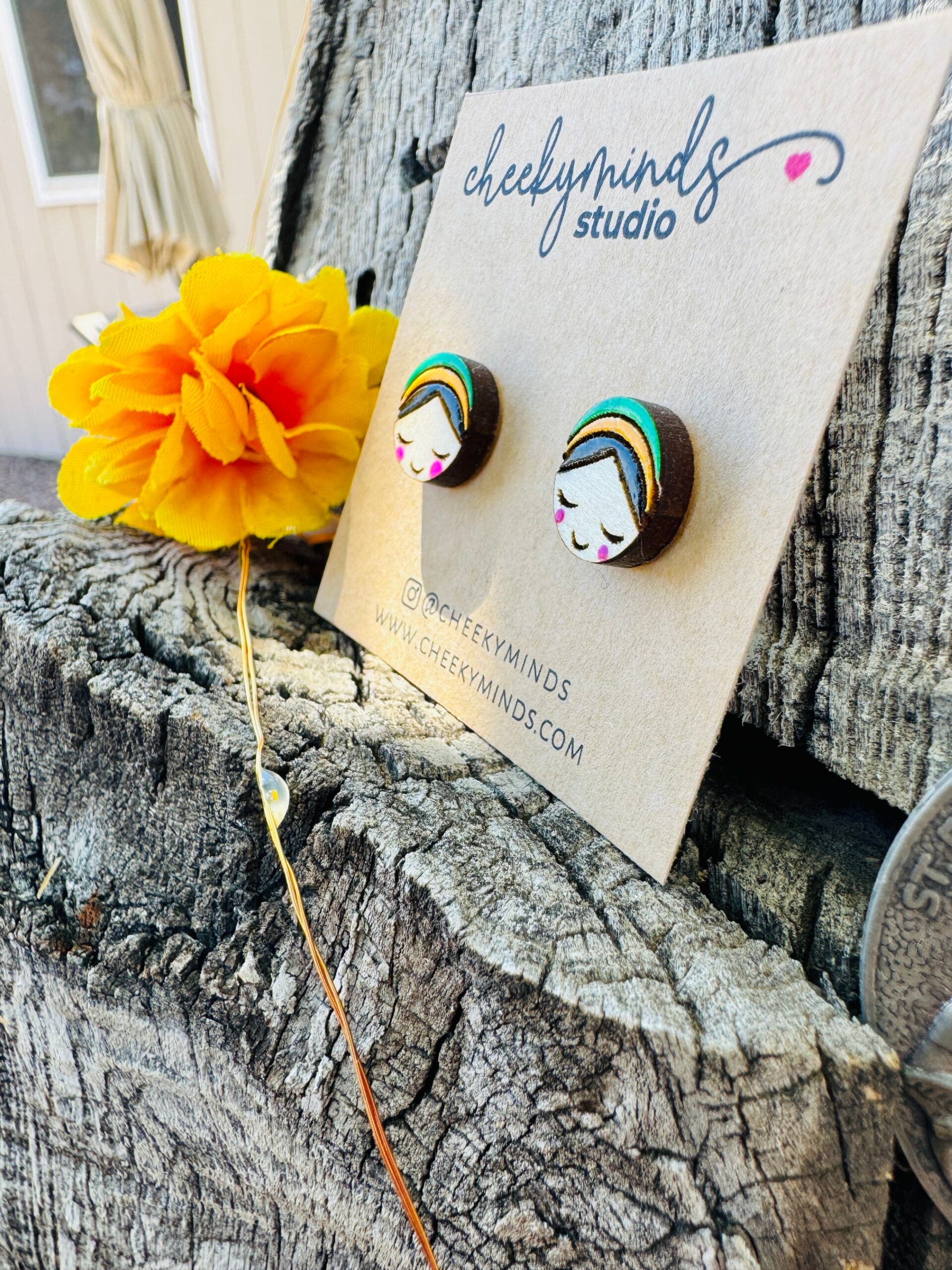 Virgen de Guadalupe Stud Earrings image 2