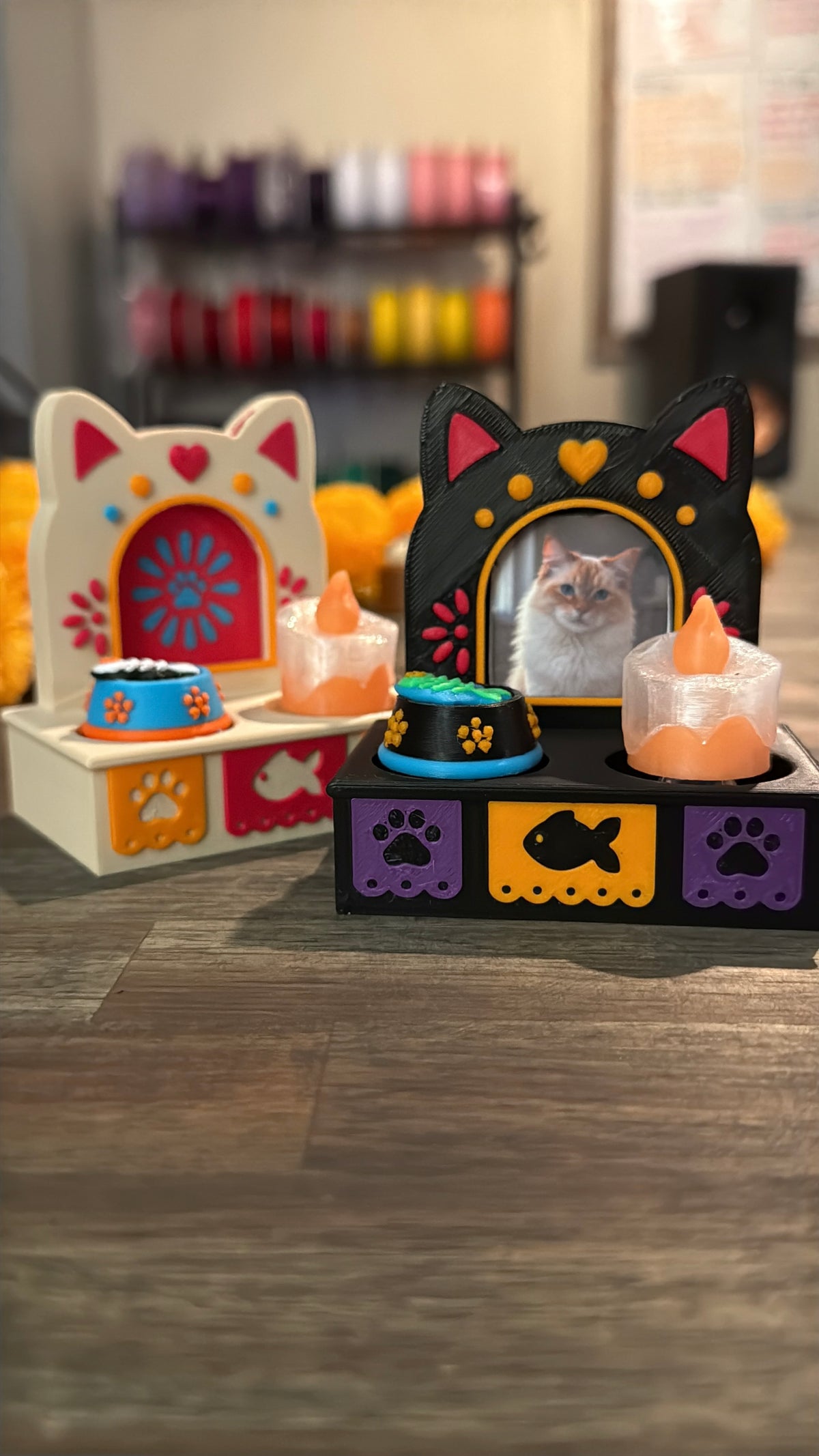 Pet Cat Dia de Los Muertos Altar Fidget Clicker