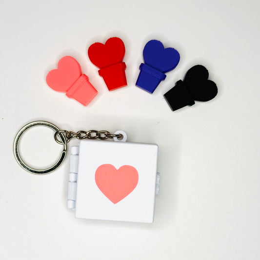 Heart Case Reusable Coffee Cup Stopper Keychain Bundle Choice of 2 Stoppers image 0