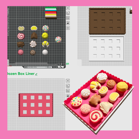 Pan Dulce Full Dozen Box | Interchangeable Clicker 3D Print Files Collection
