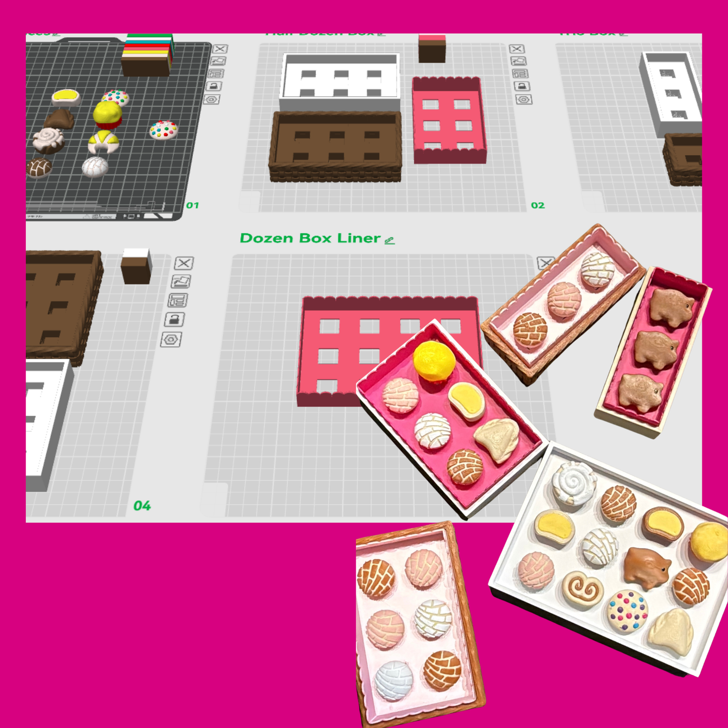 Entire Pan Dulce All Boxes Collection | Interchangeable Clicker 3D Print Files Collection