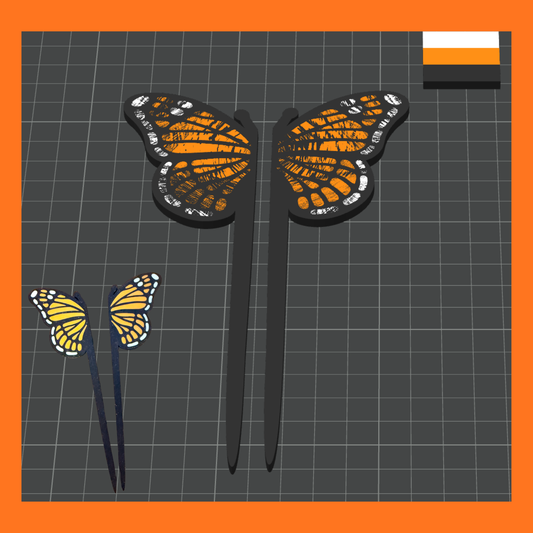 Monarch Butterfly Hair Pics STL File