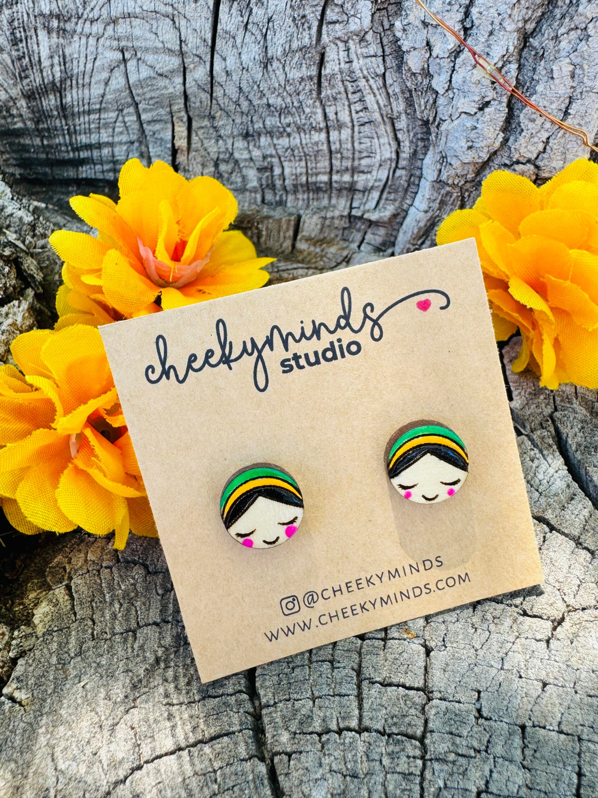 Virgen de Guadalupe Stud Earrings image 0