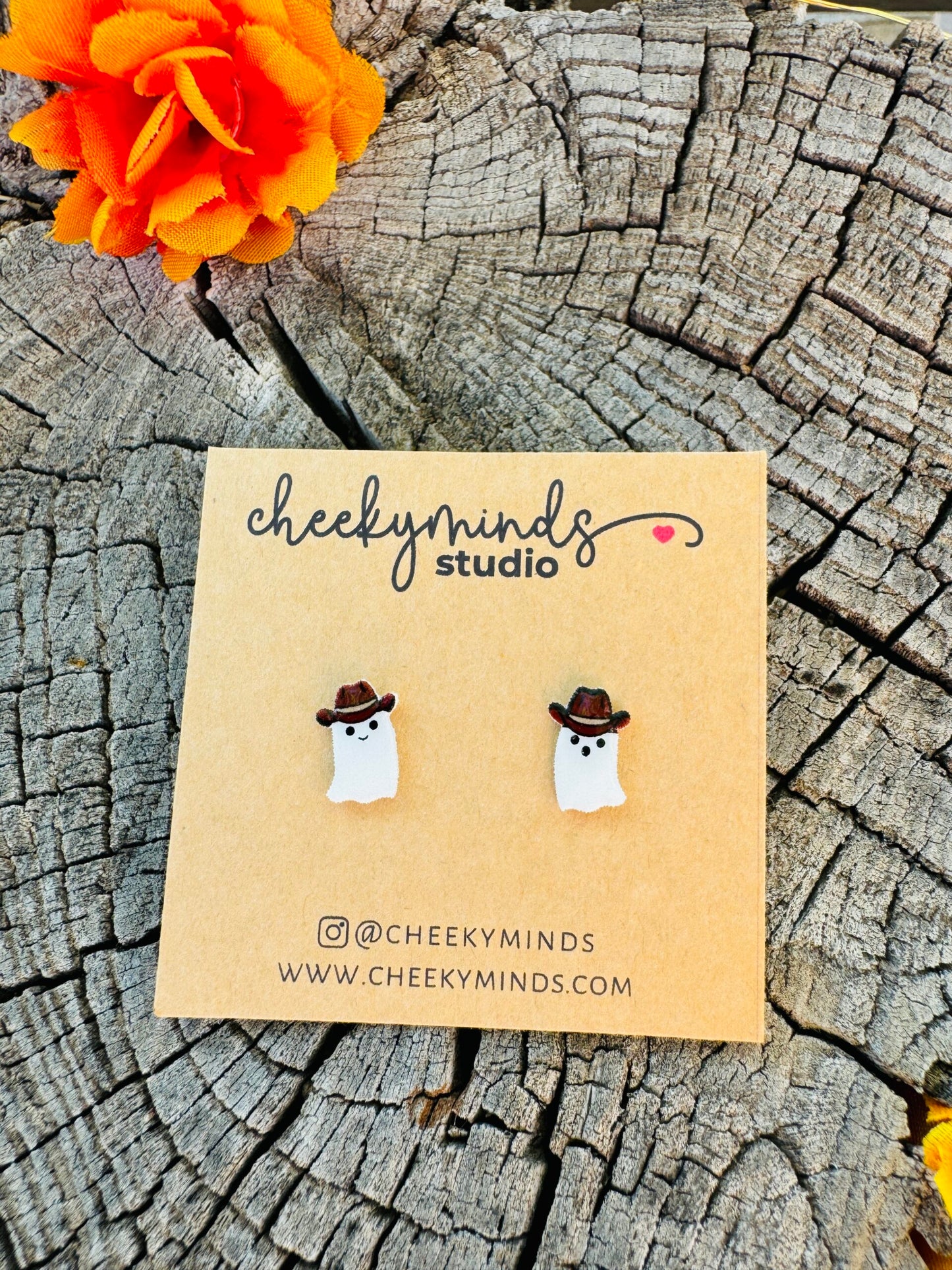 Cowboy Ghosts Stud Earrings image 0